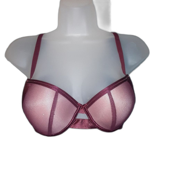 Youmita 36B Zinfandel Mesh Demi Push Up Bra NWT - Picture 1 of 7